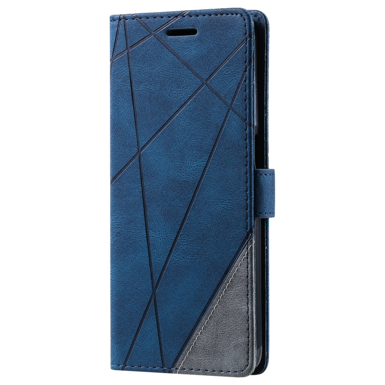 For OPPO Realme 8i Skin Feel Splicing Leather Phone Case