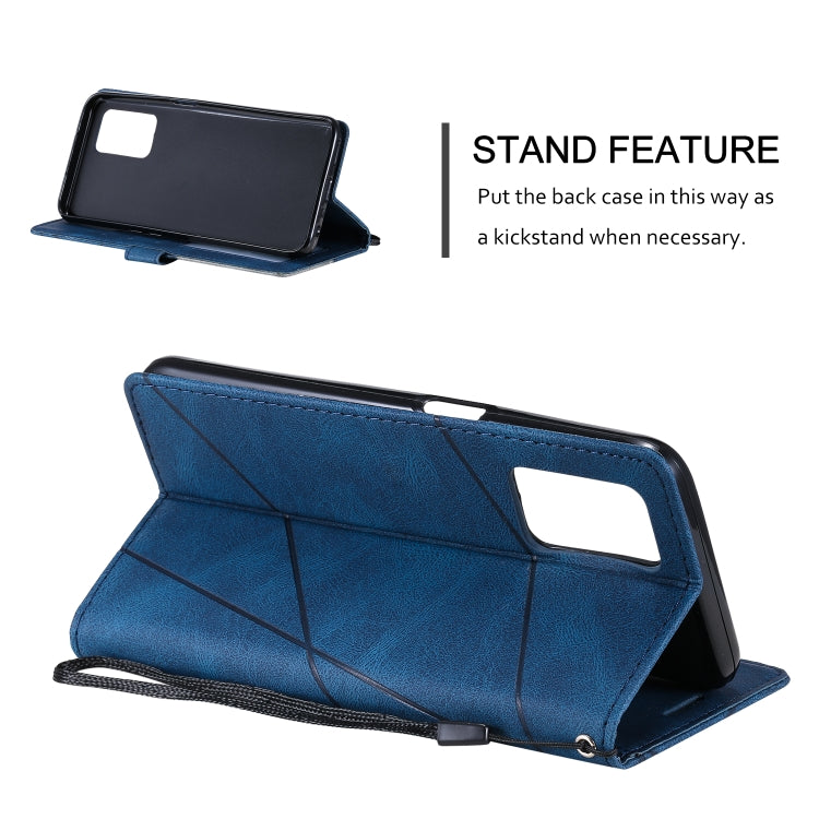 For OPPO Realme 8i Skin Feel Splicing Leather Phone Case