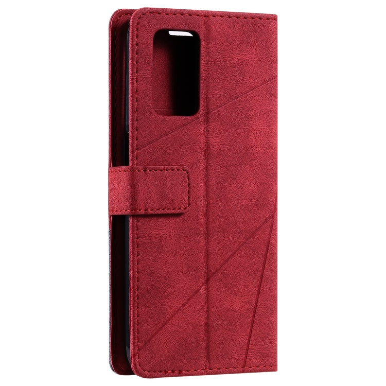 For OPPO Realme 8i Skin Feel Splicing Leather Phone Case