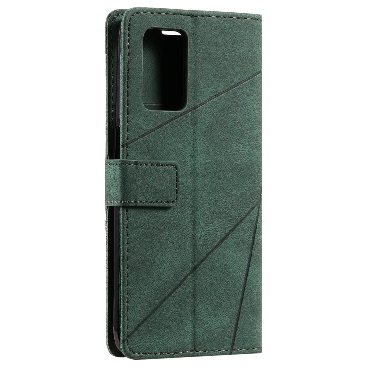 For OPPO Realme 8i Skin Feel Splicing Leather Phone Case