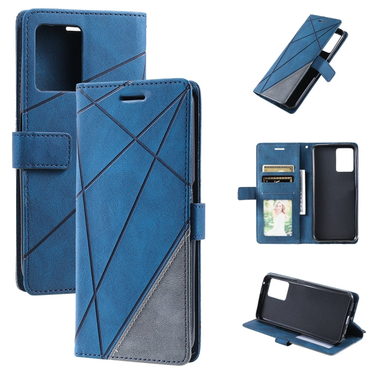 For OPPO Realme 9 Pro Skin Feel Splicing Leather Phone Case