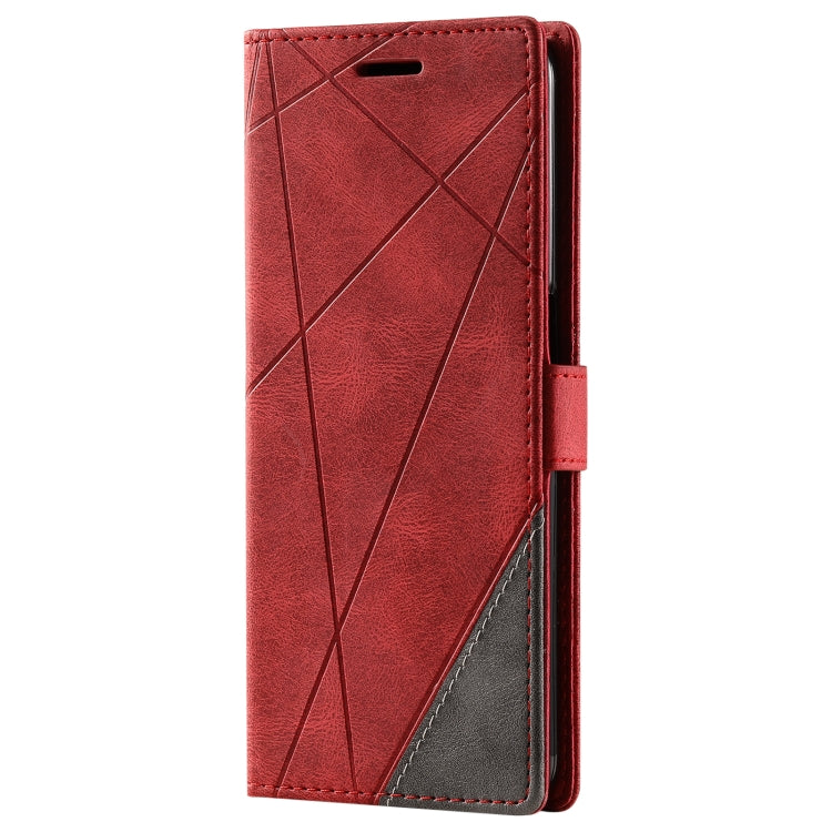 For OPPO A55s 5G Skin Feel Splicing Leather Phone Case