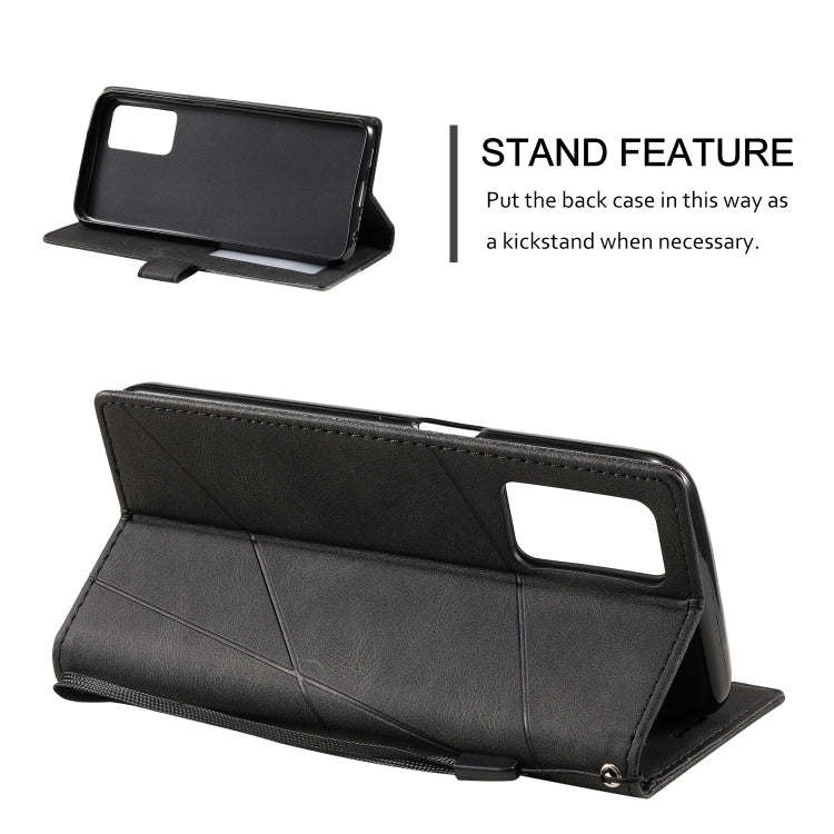 For OPPO A55s 5G Skin Feel Splicing Leather Phone Case