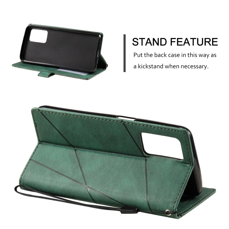 For OPPO A55s 5G Skin Feel Splicing Leather Phone Case