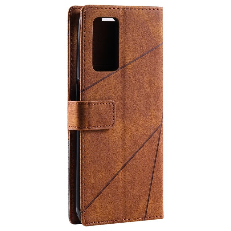 For OPPO A55s 5G Skin Feel Splicing Leather Phone Case