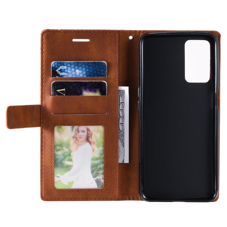 For OPPO A55s 5G Skin Feel Splicing Leather Phone Case