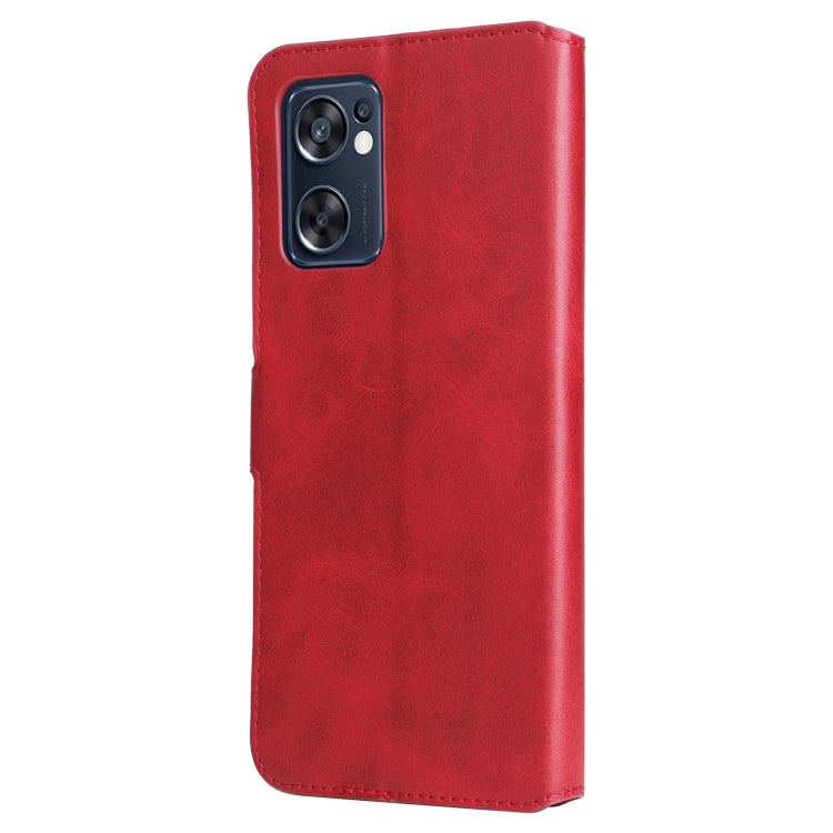 For OPPO Reno7 SE 5G Classic Calf Texture Flip Leather Case