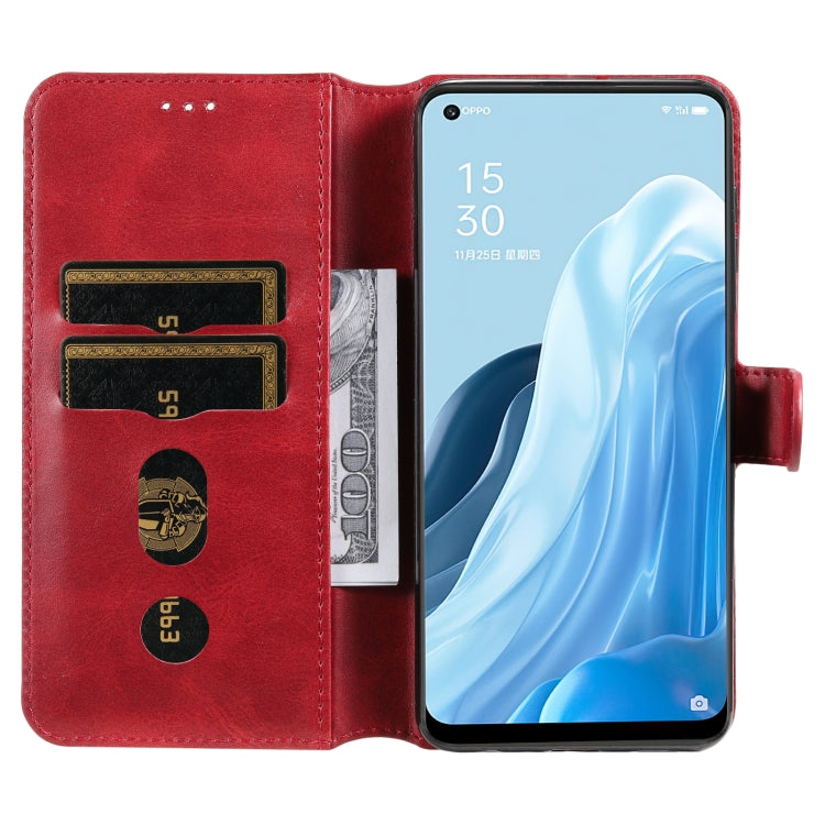 For OPPO Reno7 SE 5G Classic Calf Texture Flip Leather Case