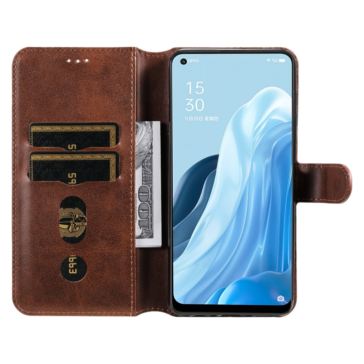 For OPPO Reno7 SE 5G Classic Calf Texture Flip Leather Case