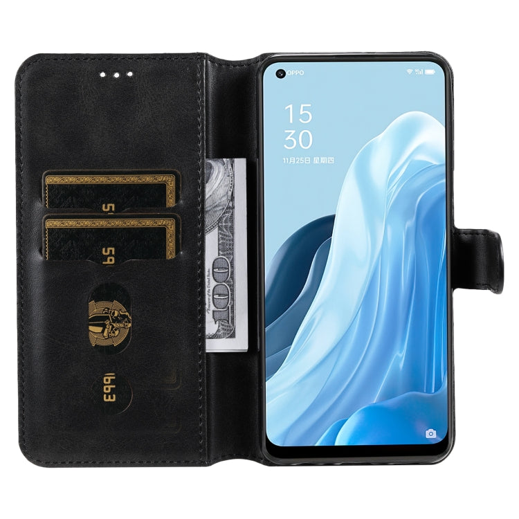 For OPPO Reno7 SE 5G Classic Calf Texture Flip Leather Case