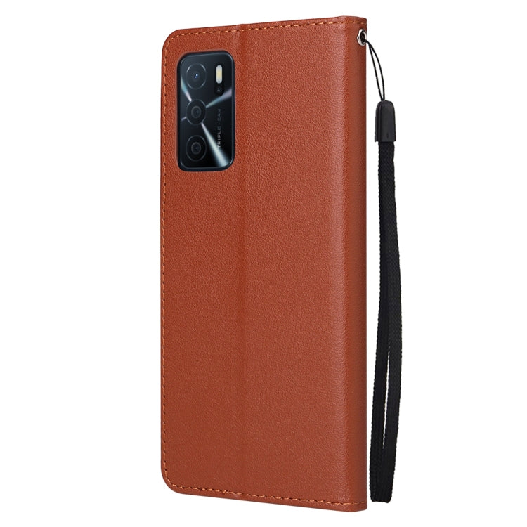 For OPPO A16 3 Card Slots Multifunctional Leather Phone Case