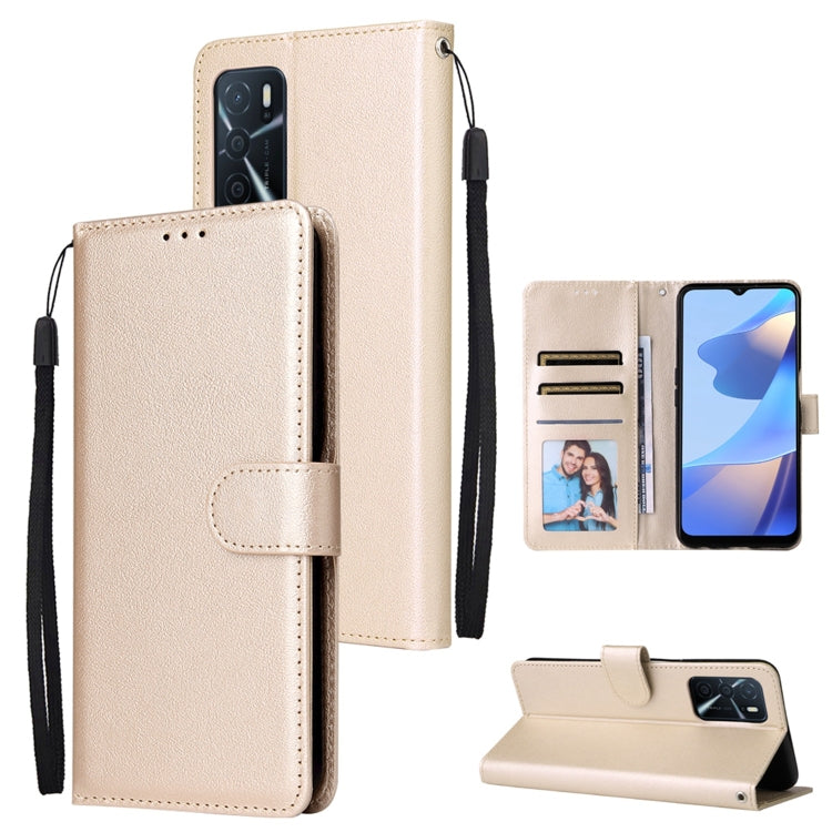 For OPPO A16 3 Card Slots Multifunctional Leather Phone Case