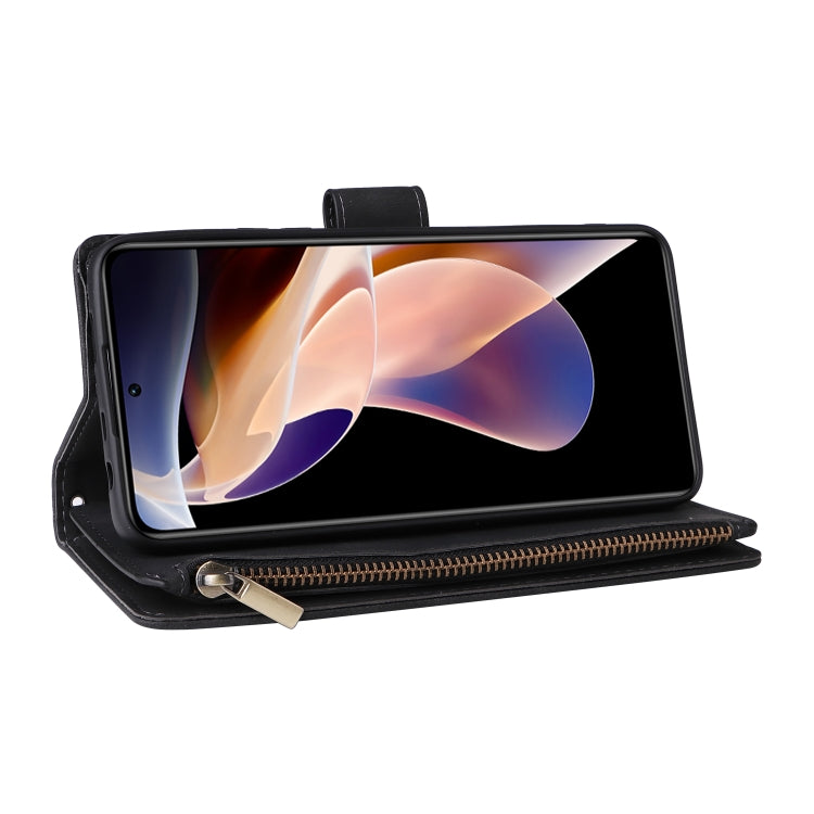 For Xiaomi Redmi Note 11 Pro China Multifunctional Frosted Zipper Wallet Leather Phone Case