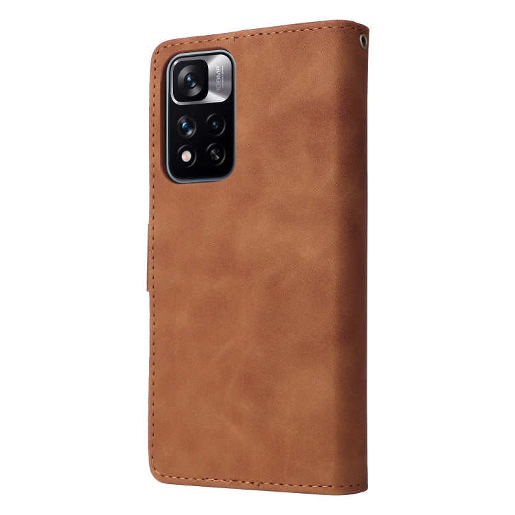 For Xiaomi Redmi Note 11 Pro China Multifunctional Frosted Zipper Wallet Leather Phone Case