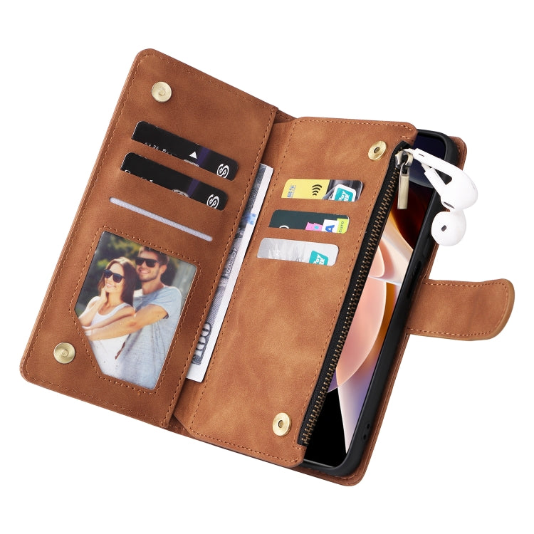 For Xiaomi Redmi Note 11 Pro China Multifunctional Frosted Zipper Wallet Leather Phone Case