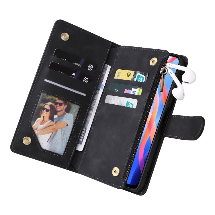 For Xiaomi Redmi Note 11 China Multifunctional Frosted Zipper Wallet Leather Phone Case