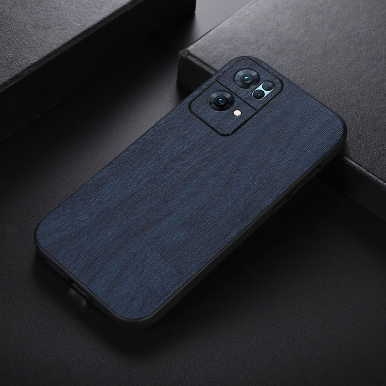 For OPPO Reno7 Pro Wood Texture PU Phone Case