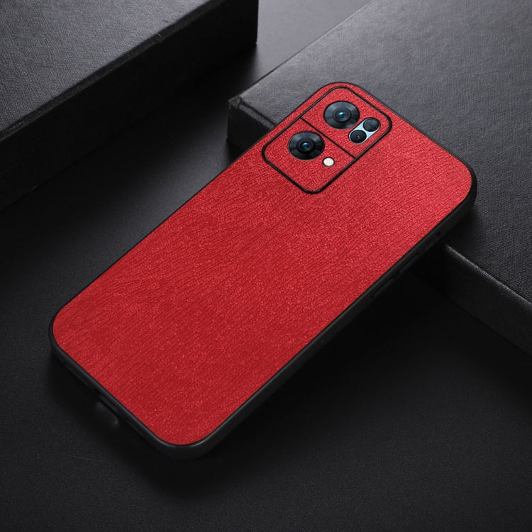 For OPPO Reno7 Pro Wood Texture PU Phone Case