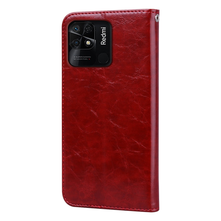 For Xiaomi Redmi 10C Oil Wax Texture Leather Phone Case