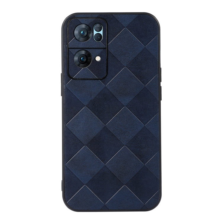 For OPPO Reno7 Pro Weave Plaid PU Phone Case