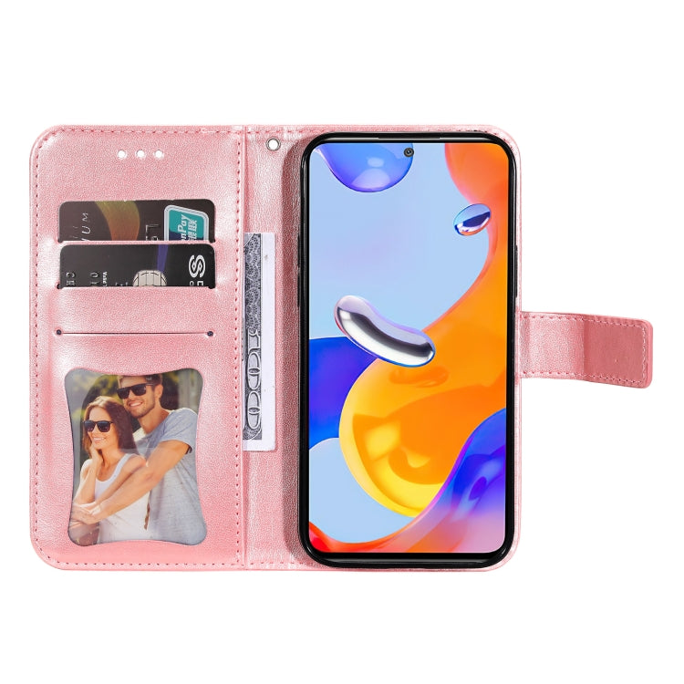 For Xiaomi Redmi Note 11 Pro 4G Global/Redmi Note 11 Pro 5G Global/Redmi Note 11E Pro 7-petal Flowers Embossed Flip Leather Phone Case