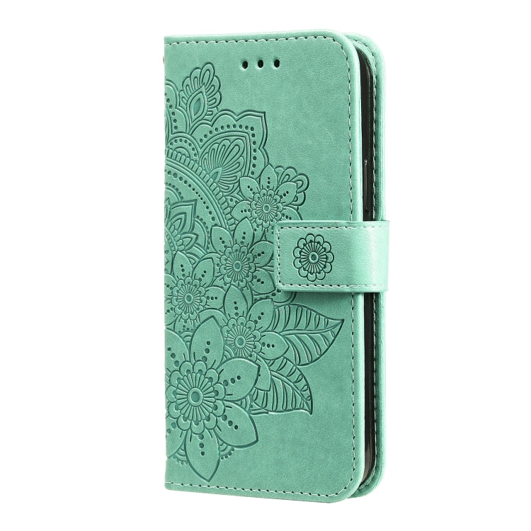 For vivo Y55 5G/Y75 5G/T1 5G 7-petal Flowers Embossed Flip Leather Phone Case