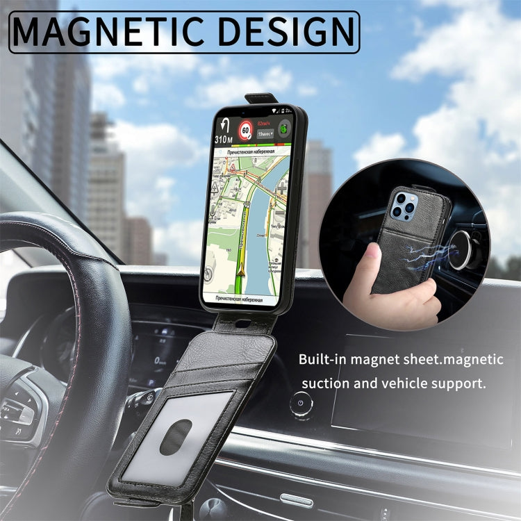 For iPhone 13 Pro Zipper Wallet Vertical Flip Leather Phone Case