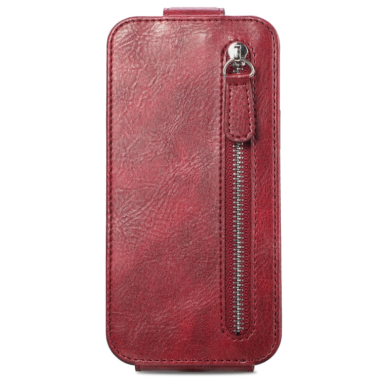 For iPhone 13 Pro Zipper Wallet Vertical Flip Leather Phone Case