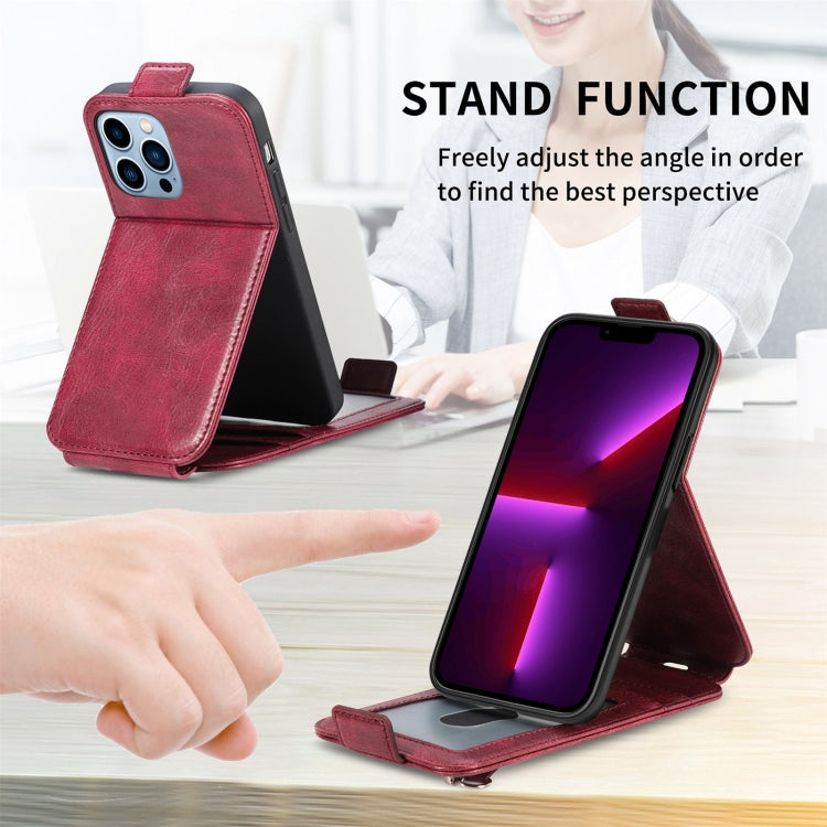 For iPhone 13 Pro Zipper Wallet Vertical Flip Leather Phone Case