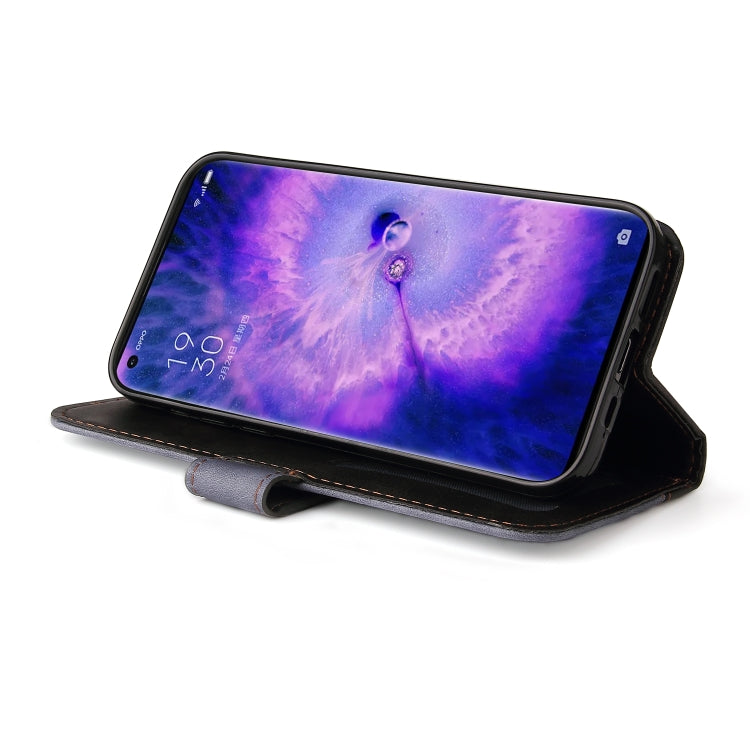 For OPPO Find X5 Stitching-Color Flip Leather Phone Case