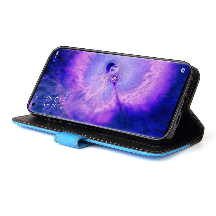 For OPPO Find X5 Pro Stitching-Color Flip Leather Phone Case
