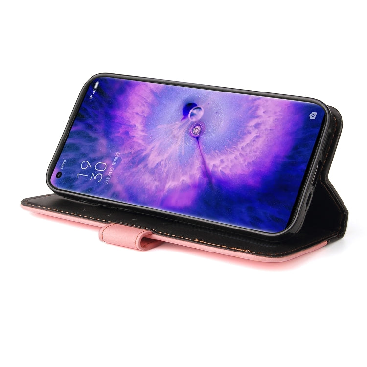 For OPPO Find X5 Pro Stitching-Color Flip Leather Phone Case