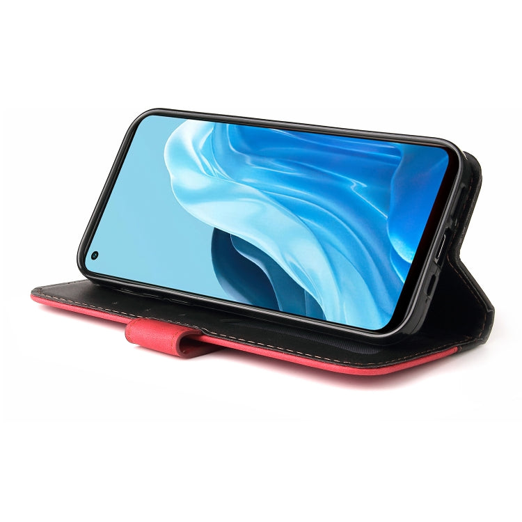 For OPPO Find X5 Lite / Reno7 5G Global Stitching-Color Flip Leather Phone Case