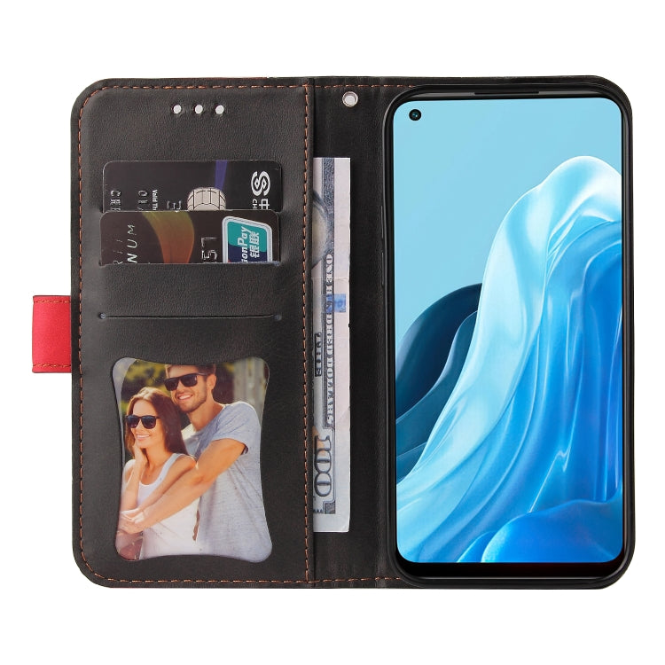 For OPPO Find X5 Lite / Reno7 5G Global Stitching-Color Flip Leather Phone Case