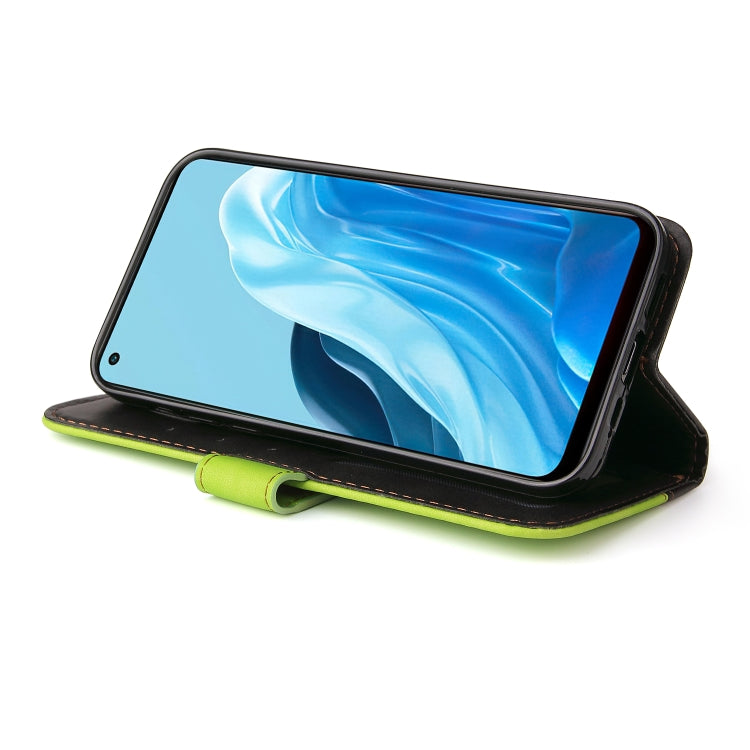 For OPPO Find X5 Lite / Reno7 5G Global Stitching-Color Flip Leather Phone Case