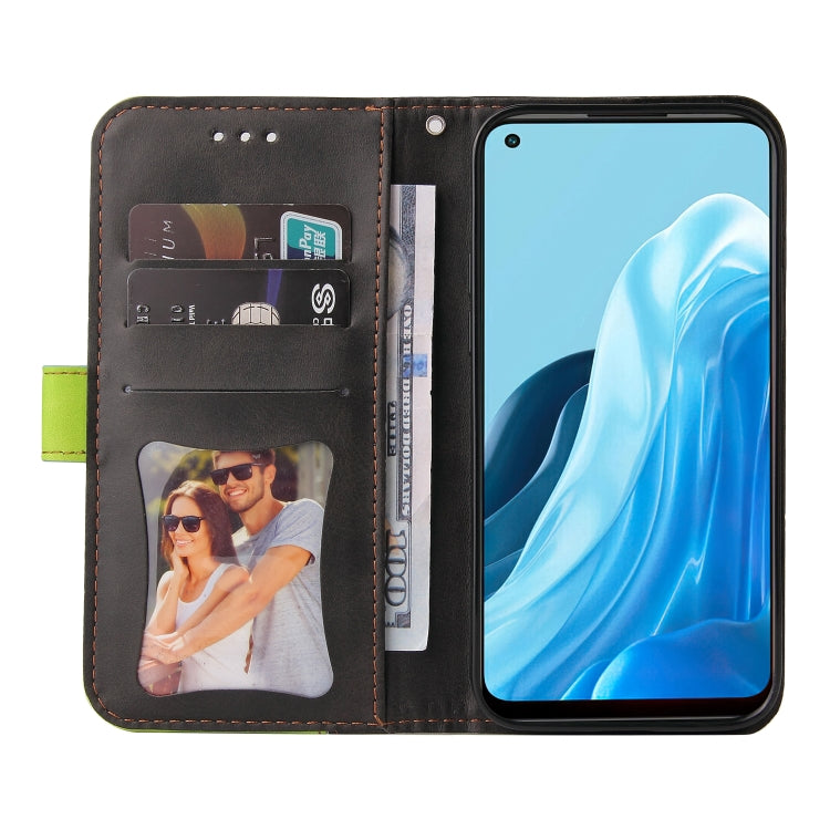 For OPPO Find X5 Lite / Reno7 5G Global Stitching-Color Flip Leather Phone Case