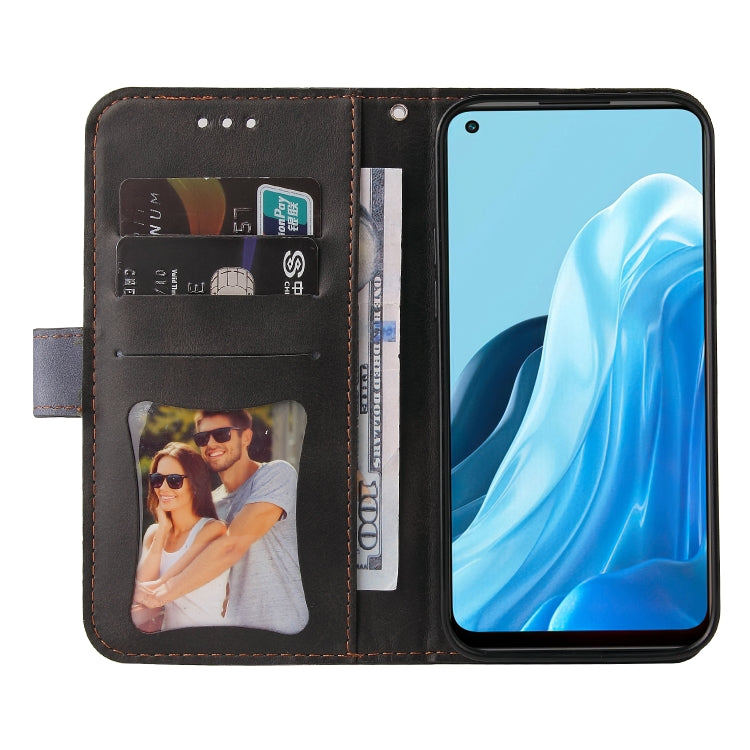 For OPPO Find X5 Lite / Reno7 5G Global Stitching-Color Flip Leather Phone Case