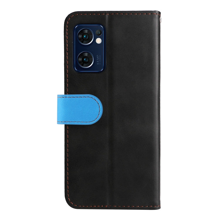 For OPPO Find X5 Lite / Reno7 5G Global Stitching-Color Flip Leather Phone Case