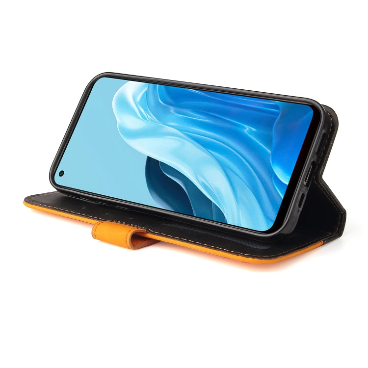 For OPPO Find X5 Lite / Reno7 5G Global Stitching-Color Flip Leather Phone Case