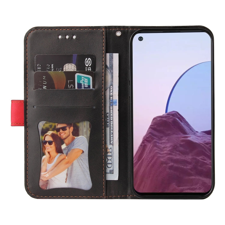 For OPPO Reno7 Z 5G / A96 5G Stitching-Color Flip Leather Phone Case