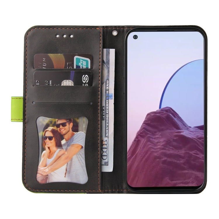 For OPPO Reno7 Z 5G / A96 5G Stitching-Color Flip Leather Phone Case