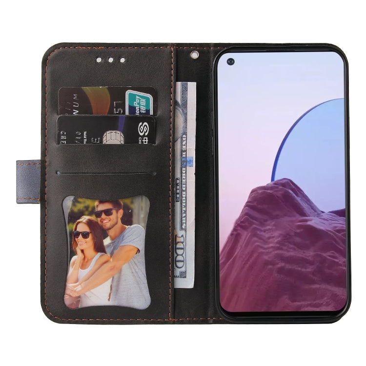 For OPPO Reno7 Z 5G / A96 5G Stitching-Color Flip Leather Phone Case