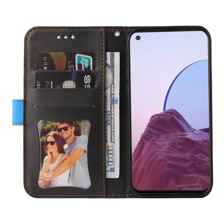 For OPPO Reno7 Z 5G / A96 5G Stitching-Color Flip Leather Phone Case