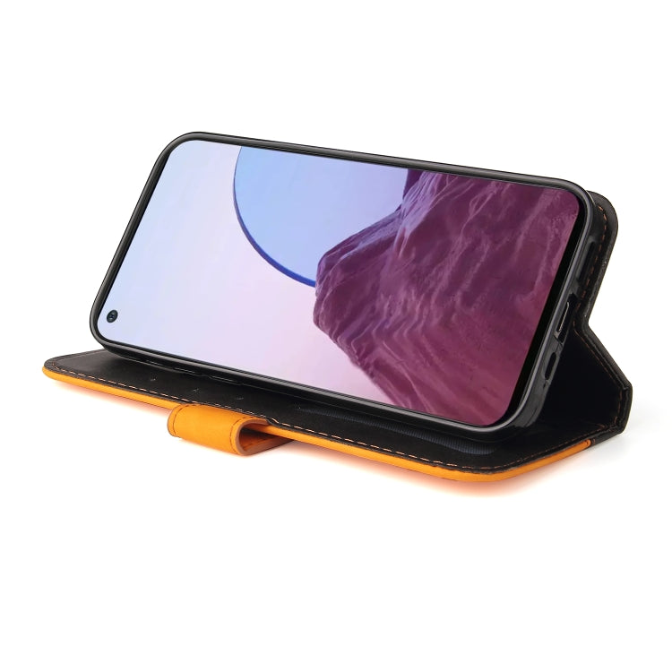 For OPPO Reno7 Z 5G / A96 5G Stitching-Color Flip Leather Phone Case