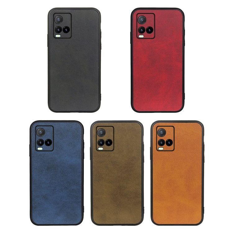 For vivo S10e 5G / V23e Accurate Hole Two-color Calf Texture PU Phone Case