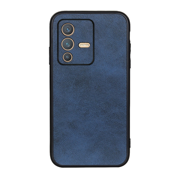 For vivo S12 5G / V23 5G Accurate Hole Two-color Calf Texture PU Phone Case