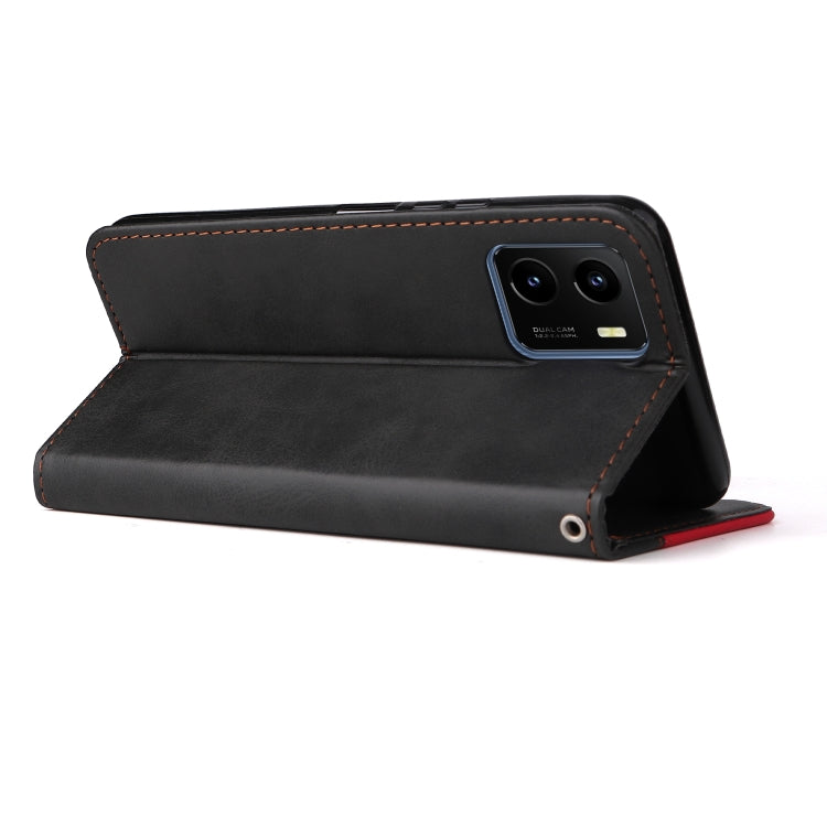 For vivo Y15S/Y15A Stitching-Color Horizontal Flip Leather Case