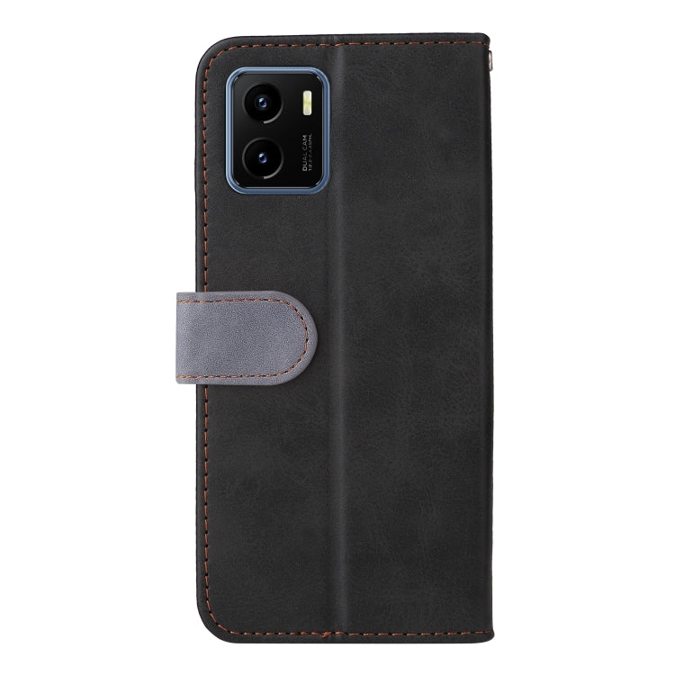 For vivo Y15S/Y15A Stitching-Color Horizontal Flip Leather Case