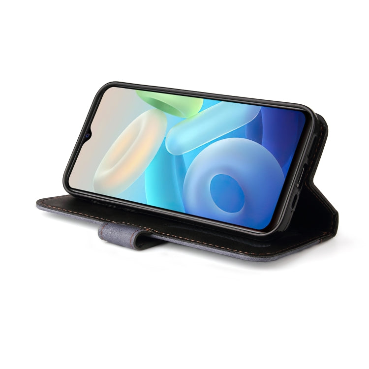 For vivo Y55 5G/Y75 5G/T1 5G Stitching-Color Horizontal Flip Leather Case