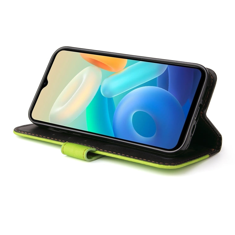 For vivo Y55S Stitching-Color Horizontal Flip Leather Case